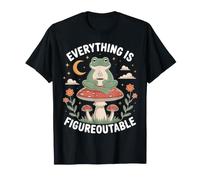 Everything is Figureoutable - Rana Zen con Testo Bianco Maglietta