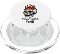 Everything Is Fine Retro Graphic Everything's Fine Grunge PopSockets PopGrip per MagSafe