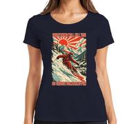 Everything Will Kill You So Choose Something, Maglietta da donna | Sci, sport invernali, sciatori alpini, montagne, piste, neve, freeride, retrò, vintage, discesa, vacanze invernali