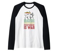 Everywhere IS War Discorso Haile Selassie Leone Giuda Reggae Maglia con Maniche Raglan