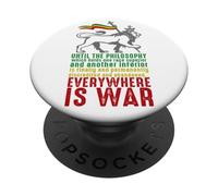 EVERYWHERE IS WAR Discorso Haile Selassie Leone Giuda Reggae PopSockets PopGrip Adesivo