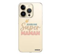 Evetane - Cover in silicone compatibile con iPhone 14 Pro - Protezione integrale 360, sottile e trasparente - Cover anteriore posteriore - Alta resistenza - Io sono una super mamma