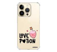 Evetane - Cover in silicone compatibile con iPhone 14 Pro - Protezione morbida e rinforzata - Angoli antiurto - Sottile e trasparente - Cover posteriore - Love Potion