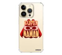 Evetane - Cover in silicone compatibile con iPhone 14 Pro - Protezione morbida e rinforzata - Angoli antiurto - Sottile e trasparente - Cover posteriore - Super Mamma