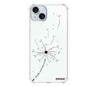 Evetane - Cover in silicone compatibile con iPhone 15 Plus - Protezione morbida e rinforzata - Angoli antiurto - Sottile e trasparente - Cover posteriore - Tarassaco Make a Wish