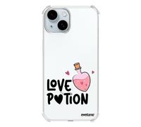 Evetane - Cover in silicone compatibile con iPhone 15 - Protezione morbida e rinforzata - Angoli antiurto - Sottile e trasparente - Cover posteriore - Love Potion