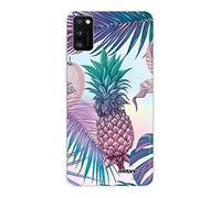 Evetane - Cover integrale per Samsung Galaxy A41 360, resistente, sottile, protezione robusta, trasparente, motivo: ananas viola