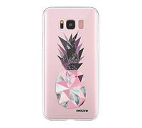 Evetane - Cover integrale per Samsung Galaxy S8 360, resistente, sottile e protettiva, trasparente, motivo: ananas geometrico marmo, fantasia alla moda