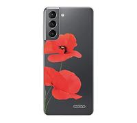 Evetane Cover per Samsung Galaxy S21 5G 360, motivo: papaveri