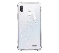 Evetane - Custodia in silicone compatibile con Samsung Galaxy A20e - Protezione morbida e rafforzata - Angoli antiurto - Sottile e trasparente - Cover posteriore - Fata Bianca