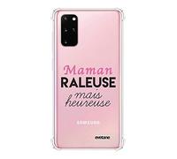Evetane - Custodia in silicone compatibile con Samsung Galaxy S20 Plus - Protezione morbida e rafforzata - Angoli antiurto - Sottile e trasparente - Cover posteriore - Mamma Raleuse
