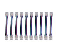 Evetounmn Kit di connettori per strisce LED, 10 pezzi, connessione rapida a 4 pin da 10 mm per strisce LED COB, adattatore senza saldatura con forte compatibilità per progetti di illuminazio