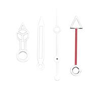 Evetounmn Set di lancette per orologio in lega, ore, minuti e secondi, lancette sostitutive luminescenti per movimento ETA3186, include tutte e tre le lancette con scatola di conservazione