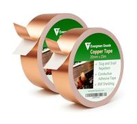 EVG Nastro Anti-lumache, in Rame, 20 mm x 25 m, per Il Controllo dei parassiti Umani (2 Rotoli)