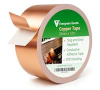 EVG Nastro Anti-lumache, in Rame, 24 mm x 12 m, per Il Controllo dei parassiti Umani (1 rotello)