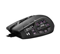 EVGA Mouse da gioco X15 MMO, 8k, cablato, nero, personalizzabile, 16.000 DPI, 5 profili, 20 pulsanti, ergonomico 904-W1-15BK-KR
