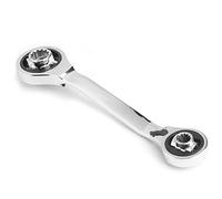EVGATSAUTO Chiave a cricchetto Chiave a cricchetto a 72 Denti a Doppia Testa e Chiave a Manicotto 12 Denti Strumento di Riparazione a cricchetto a sgancio rapido(8-19mm)