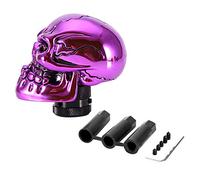 EVGATSAUTO Manopola del cambio del cranio, Manopola del cambio modificata per auto a testa di teschio scheletro Leva del cambio universale(Viola)