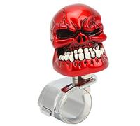 EVGATSAUTO Manopola del Volante, Manopola del Volante del Cranio Spinner Suicide Power Handle per Auto, Camion, Trattori, Barche(rosso)