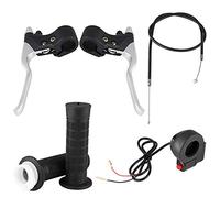 EVGATSAUTO Manopole Kill Interruttore on/off Kit leve freno acceleratore per Pocket Bike Mini Moto 22mm 7/8 "manubrio Pocket Bike Mini moto Kit interruttore leve freno