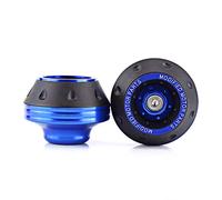 EVGATSAUTO Paratelaio forcella, Moto Motocicletta Paratelaio forcella anteriore in alluminio CNC Protezione anticaduta per moto Scooter Protezione antiurto per ruote di ciclomotori(Blu)