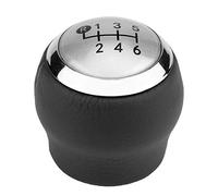 EVGATSAUTO Pomello del cambio, in plastica ABS 6 marce Pomello della leva del cambio Pomello del cambio per 1.8MT AURIS Nero e argento e grigio
