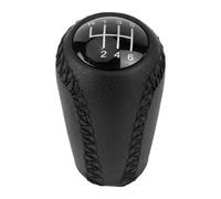 EVGATSAUTO Pomello del cambio leva cambio in pelle auto ABS Pomello del cambio leva cambio Copertura cornice per 3 BK BL/5 CR CW/6 II 05-14 Nero