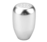 EVGATSAUTO Pomello del cambio ， Manopola del cambio manuale a 5 marce Leva del cambio con 3 adattatori (8 mm/10 mm/12 mm)(Argento)