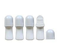 EVGOOGYY 5 bottiglie vuote da 30 ml, ricaricabili, roll-on in plastica HDPE, a vita sottile, ideali per oli essenziali, profumi, fai da te, anti-sudore, contenitore a prova di perdite