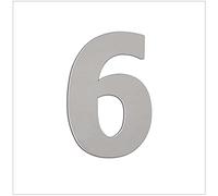 EVI Herrajes 1 640/80-Numero per casa,6,de 80 mm, Finiture opache, alveolato, in Acciaio Inox
