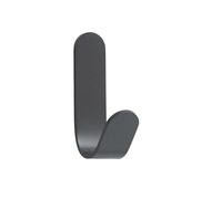 EVI Herrajes | Appendiabiti a forma di gancio da parete in acciaio inox, laccato grigio antracite | Installazione adesiva | Per appendere vestiti, asciugamani o accessoris | Mod. 173ADGR