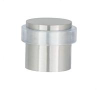 EVI Herrajes | Fermaporta | 20 x 20 mm | Gomma Transparente di Silicone Naturale | Acciaio Inox | Compresi utensile, Vite + Tassello di Fissaggio | MOD. I-157