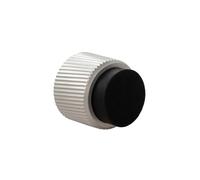 EVI Herrajes | Fermaporta a parete di design - Lineare zigrinato - 28x28 mm - Acciaio inox - Montaggio adesivo e a vite