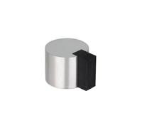 EVI Herrajes | Fermaporta Adesivo | 24 x 19 mm | Gomma Nera | Rond | Acciaio Inox | Finitura Opaca | Ottima adesione | 100% funzionale