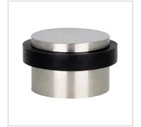 EVI Herrajes | Fermaporta Adesivo | 35 x 19 mm | Gomma Nera di Silicone Naturale | Acciaio Inox Finitura Opaca | Fissaggio Semplice | 100% funzionale | Mod. I-140