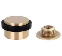 EVI Herrajes | Fermaporta Adesivo | Base filettata | 20 x 28 mm | Gomma Nera di Silicone Naturale | Ottone Finitura Opaca | Fissaggio semplice | 100% funzionale | Mod. I-103/28