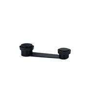 EVI Herrajes | Fermaporta adesivo con fermo girevole | acciaio inox laccato nero - gomma nera | fessura utile 50 mm di spessore | fissaggio adesivo o con vite+tassello | mod. I-164DUALNG