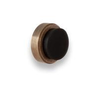 EVI Herrajes | Fermaporta adesivo | Installazione a parete/maniglia | 24 x 14 mm | Dimensioni discrete, ottone finitura pelle | Include vite + tassello di fissaggio | I-205/24-CU