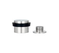 EVI Herrajes | Fermaporta adesivo o con vite | 28 x 21 mm | gomma nera | acciaio inossidabile | Include base filettata adesiva + vite + tassello di fissaggio | Mod. I-199-DUAL