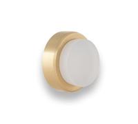 EVI Herrajes | Fermaporta Adesivo pour Mur/PoignéE | 24 x 14 mm | Gomma Bianca | Ottone Mat | Compresi utensile, Vite + Tassello di Fissaggio | MOD. I-20524BTPMLMT