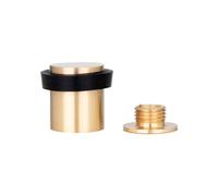 EVI Herrajes | Fermaporta - Base Filettata| Ø20 x 25 mm |Ottone Opaco con Gomma Nera di Silicone Naturale | Compresi utensile, vite + tassello di fissaggio| I-180