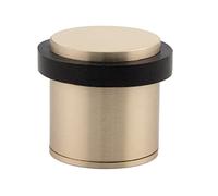 EVI Herrajes | Fermaporta - Base Filettata| Ø28 x 30 mm |Ottone Opaco con Gomma Nera di Silicone Naturale | Compresi utensile, vite + tassello di fissaggio| I-202