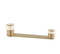 EVI Herrajes | Fermaporta con fermo gireole| Per porta fino a 100mm di spessore|Ottone Opaco con Gomma Bianca di Silicone Naturale | Compresi utensile, vite + tassello di fissaggio| I-253-BLMT