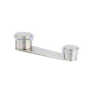 EVI Herrajes | Fermaporta con Fermo girevole | Fissaggio Adesivo o a vite + tassello | Fermaporte per Porte fino a 50 mm | Gomma transparente | Acciaio Inoxe Finitura Opaca | Mod. I-164