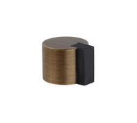 EVI Herrajes | Fermaporta da pavimento adesivo | Ø24x20mm | Ottone finitura pelle invecchiata | per interni ed esterni | protezione della porta | 04019324LCU