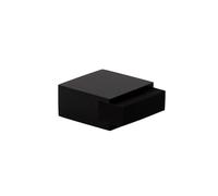 EVI Herrajes | Fermaporta da pavimento - Design quadrato | Montaggio adesivo | 25 x 14 mm | Acciaio - Laccato nero | I-197/25x14-NG