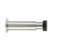 EVI Herrajes | Fermaporta para Instalazzione Murale | Lunghezza regolabile: 88-125 mm | Acciaio Inox | Goma de Silicone Nero | Ammortizzatore Paracolpi | I-182