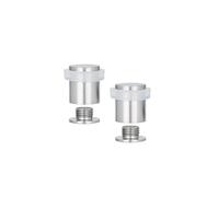 EVI Herrajes | Pack con 2 Fermaporte| Ø20 x 25 mm |Acciaio Inox Finitura Opaca con Gomma Bianca di Silicone Naturale | Compresi utensile, vite + tassello di fissaggio| I-181
