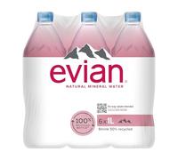 Evian Acqua Minerale Naturale, 6 x 1 L