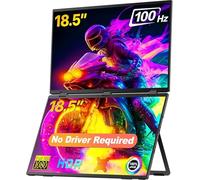 EVICIV Monitor Portatile 18.5'' 100Hz Doppio Schermo Portatile Pieghevole Portable Monitor, 1080P 100% sRGB ΔE<2 Estensore dello Schermo del Laptop con Rotazione automatica di 180°(Nessun Driver)